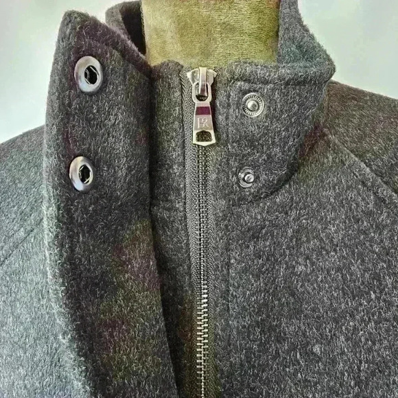 😍 NWT 😍 Banana Republic Brushed Short Jacket, Charcoal Gray, Size S - Picture 9 of 11